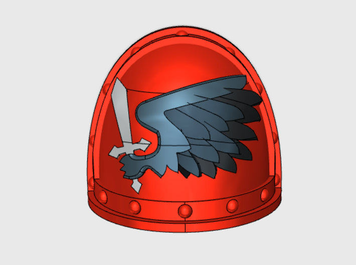 10x Black Wings - G:2a Shoulder Pads 3d printed