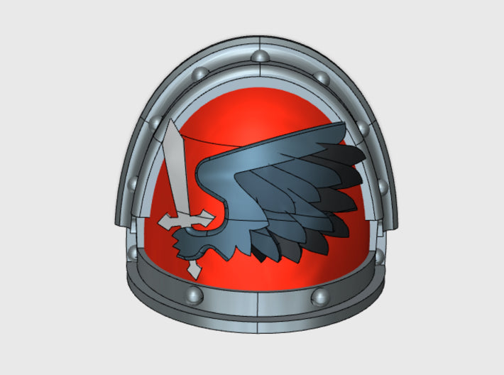 10x Black Wings - G:3a Shoulder Pads 3d printed