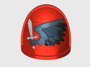 10x Black Wings - G:4a Shoulder Pads 3d printed