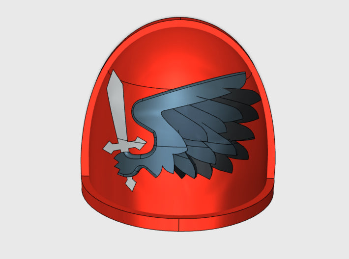 10x Black Wings - G:4a Shoulder Pads 3d printed