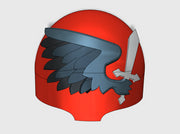 10x Black Wings - T:1a Right Terminator Shoulders 3d printed