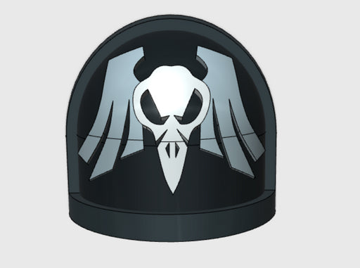 10x Raven Skulls - G:7a Shoulder Pads 3d printed