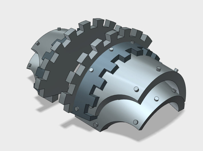 5x Gear Ridge - T:2b Cataphractii Shoulder Sets 3d printed