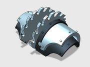 5x Saw Ridge - T:2a Cataphractii Shoulder Set 3d printed