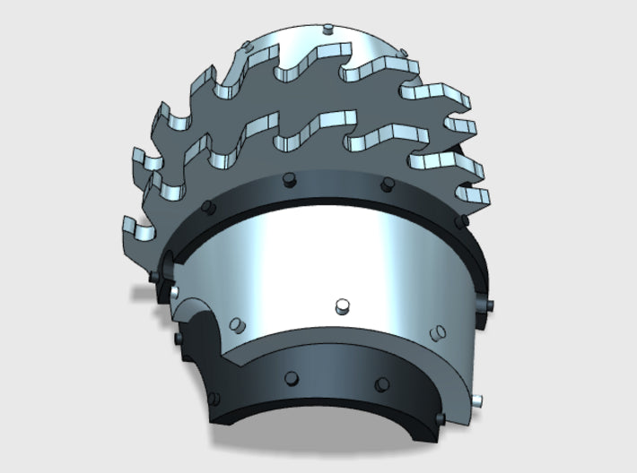 5x Saw Ridge - T:2a Cataphractii Shoulder Set 3d printed
