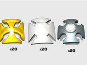60x Elite Crosses - Shoulder Insignia Set 3d printed