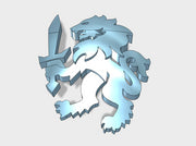 60x Sword Lion : Shoulder Insignia pack 3d printed
