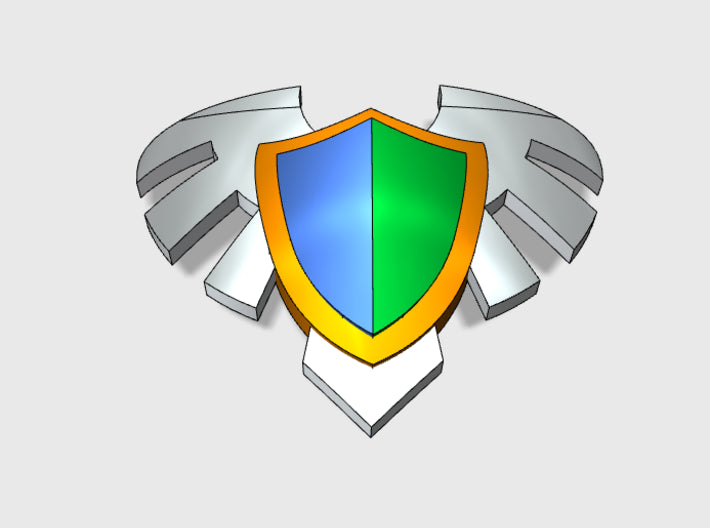 60x Shield Angels : Shoulder Insignia pack 3d printed