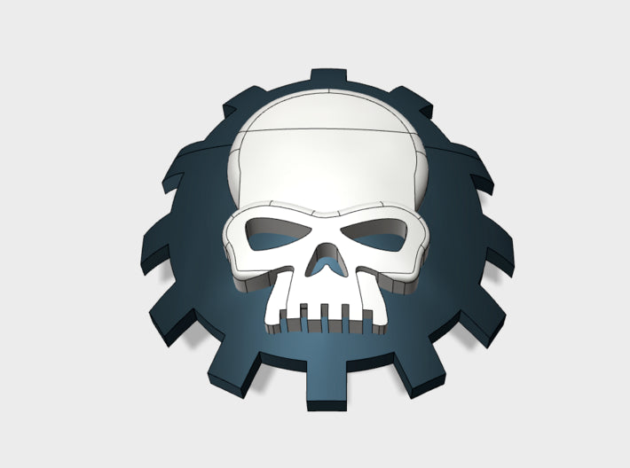 60x-Gear Skull : Shoulder Insignia pack 3d printed