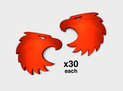 60x Mentors: Left &amp; Right Shoulder Insignias 3d printed