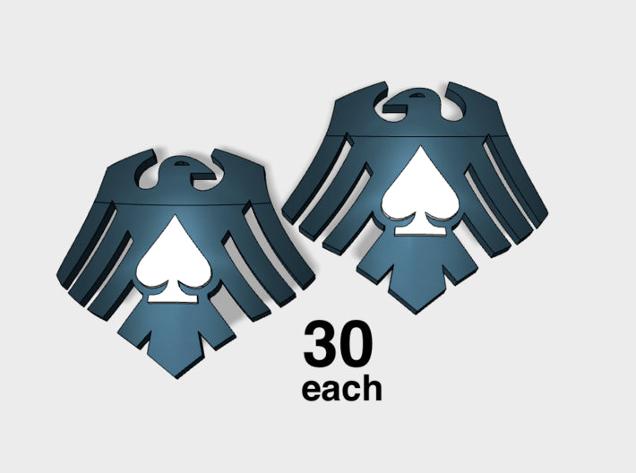 60x Raven Ace : Left &amp; Right Shoulder Insignias 3d printed