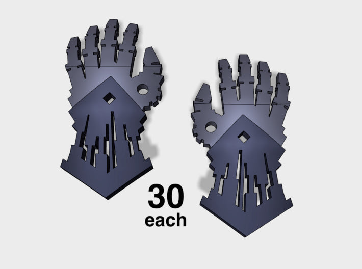 60x Cybornauts : Left &amp; Right Shoulder Insignia pa 3d printed