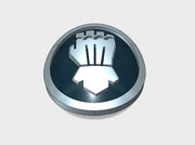 60x Clenched Fist - Shoulder Insignia pack 3d printed