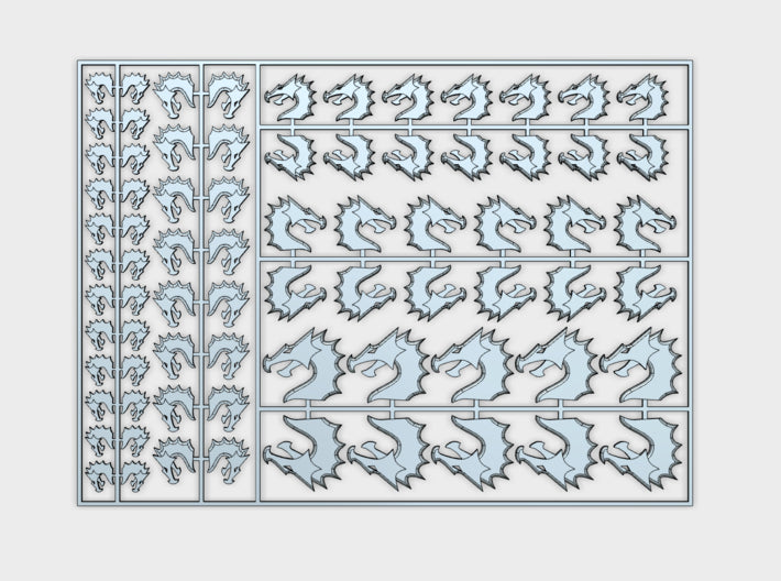 Black Dragons - Flat Vehicle Insignia pack 3d printed