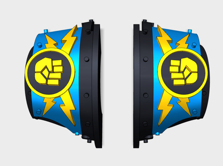 5x Imperial Fist - T:2a Cataphractii Shoulder Sets 3d printed