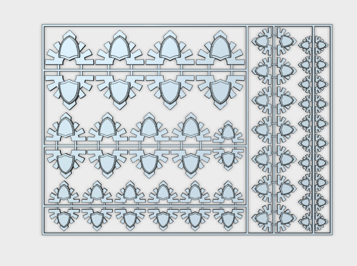Shield Angels - Flat Vehicle Insignia pack 3d printed