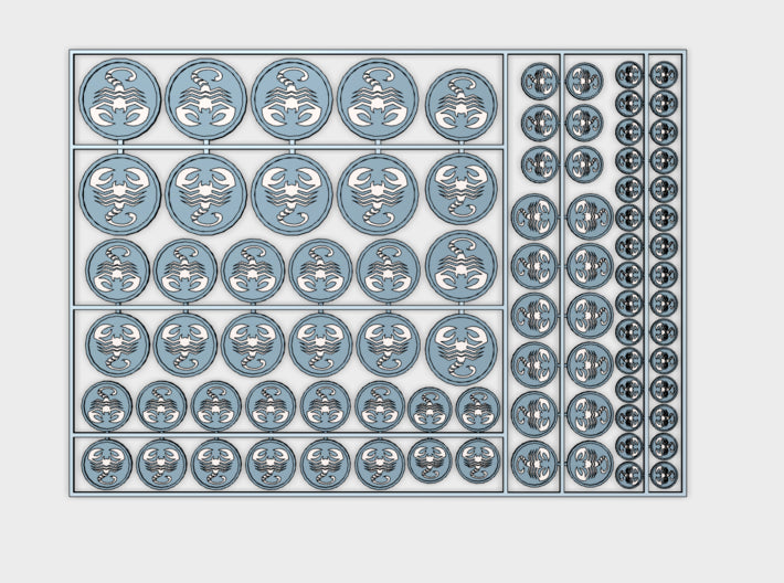 Scorpio Legion - Flat Vehicle Insignia pack 3d printed