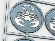 Scorpio Legion - Flat Vehicle Insignia pack 3d printed