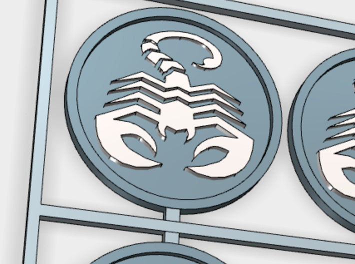 Scorpio Legion - Flat Vehicle Insignia pack 3d printed
