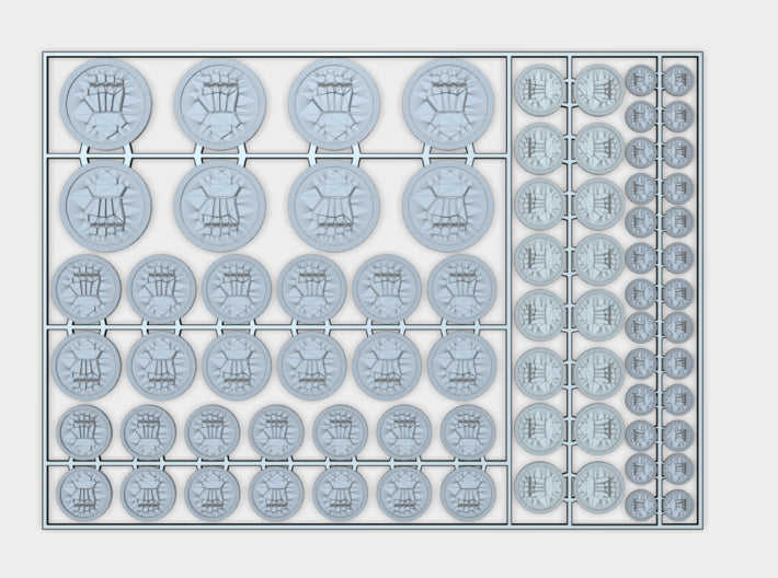 Clenched Fist - Flat Vehicle Insignia pack 3d printed
