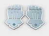Clenched Fist 2- Flat Vehicle Insignia pack 3d printed