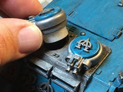 Plasfire - R1 Hatch Turrets 3d printed Similar Product with Vehicle Insignia on the top.