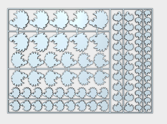 Warhawks - Flat Vehicle Insignia pack 3d printed