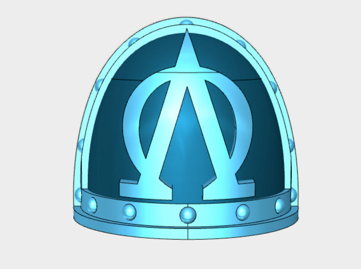 10x Lambda Omega - G:2a Shoulder Pads 3d printed