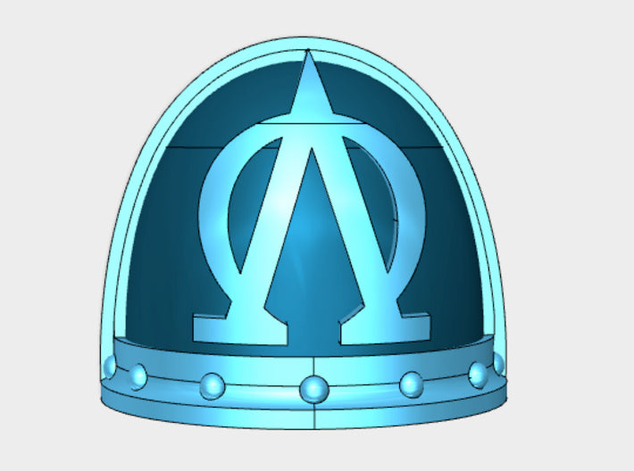 10x Lambda Omega - G:3b Shoulder Pads 3d printed