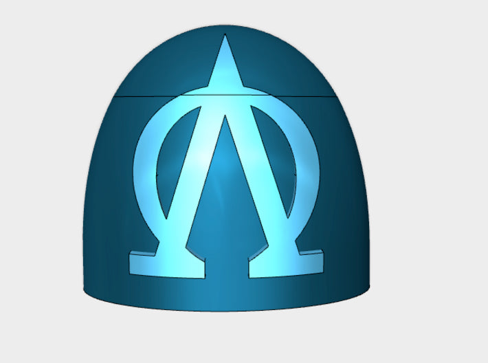 10x Lambda Omega - G:5a Shoulder Pads 3d printed