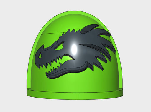 10x Dragon Head - G:4a Shoulder Pads 3d printed