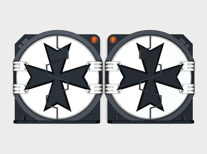 Maltese Cross : Mark-2 APC Round Doors 3d printed