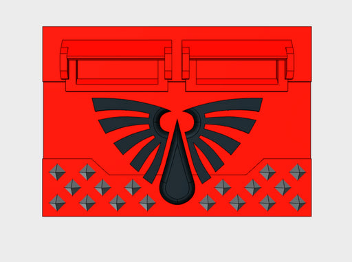 Blood Wing : Standard Spiked APC Frontplate 3d printed