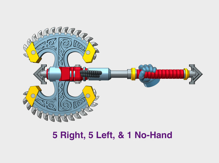 11x Double RotoAxe: Hurstwic 3d printed
