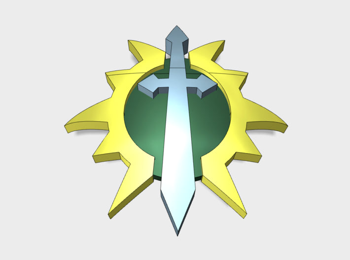 60x Consecrated Blades - Shoulder Insignia pack 3d printed