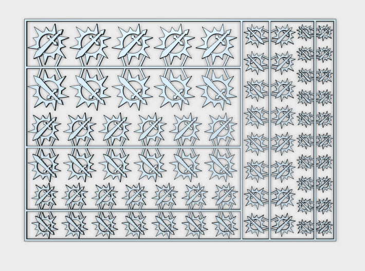 Consecrated Blades - Flat Vehicle Insignia pack 3d printed