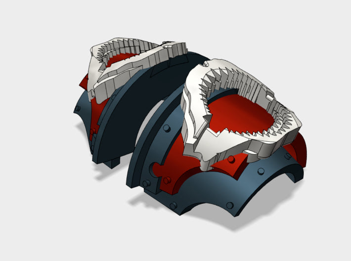 5x Shark Jaws - T:2a Cataphractii Shoulder Sets 3d printed