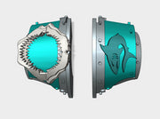 5x Shark &amp; Jaw - T:2a Cataphractii Shoulder Sets 3d printed