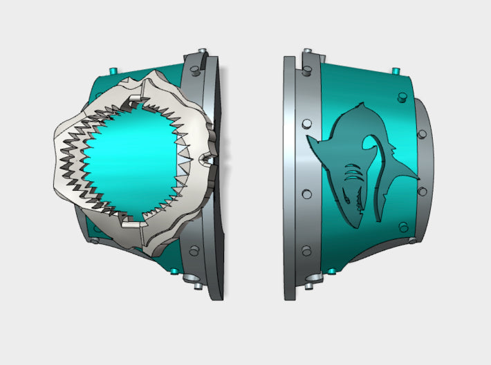 5x Shark &amp; Jaw - T:2a Cataphractii Shoulder Sets 3d printed
