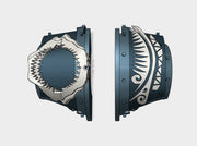 5x Tribal Shark Jaw - T:2a Cataphractii Shoulders 3d printed