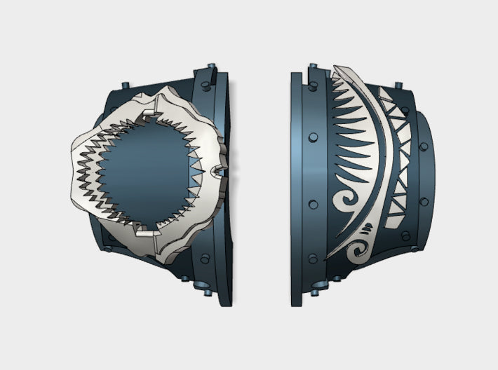 5x Tribal Shark Jaw - T:2a Cataphractii Shoulders 3d printed