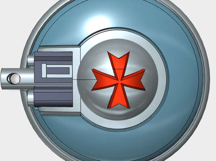 5x Left Boss Combat Shields w/Hand (SIS Ready) 3d printed