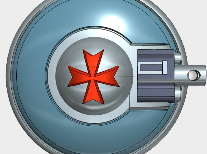 5x Right Boss Combat Shields w/Hand (SIS Ready) 3d printed Shoulder Insignia fit easily on the shields