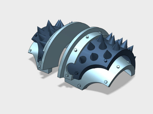 5x Round Spiked - T:2a Cataphractii Shoulder Sets 3d printed