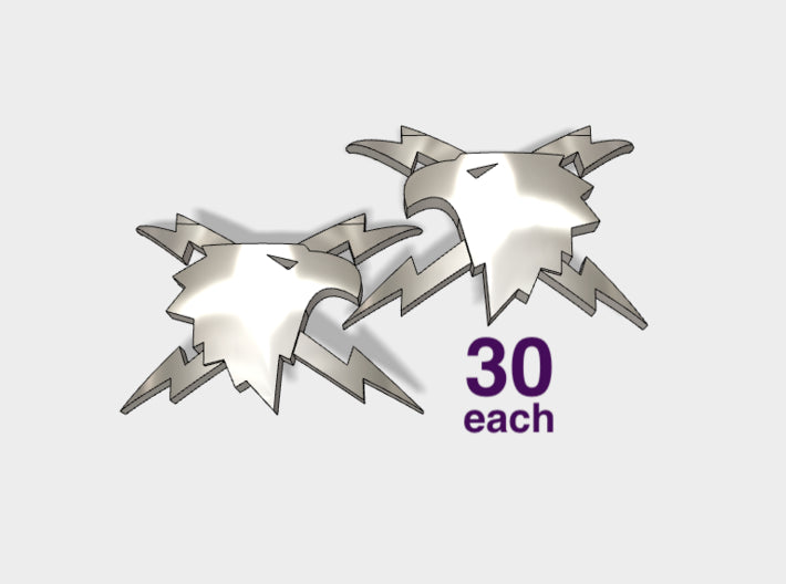 60x Thunder Eagles - Shoulder Insignia pack 3d printed