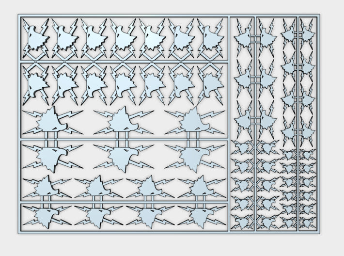 Thunder Eagles - Flat Vehicle Insignia pack 3d printed