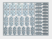 Quartered Griffons - Flat Vehicle Insignia pack 3d printed