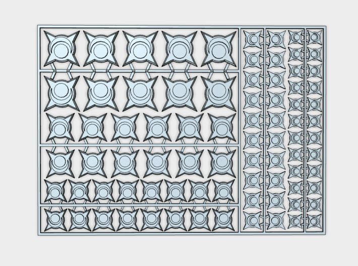 Eclipsed Star - Flat Vehicle Insignia pack 3d printed