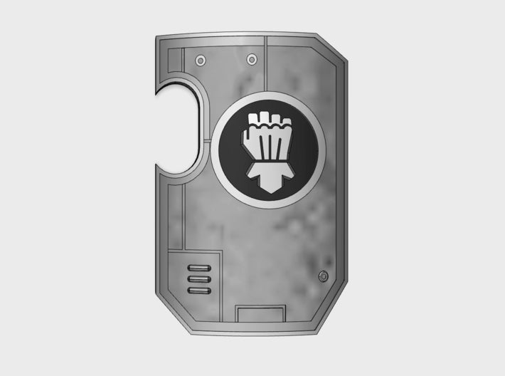 Clenched Fist - Marine Boarding Shields 3d printed Small = 1 Shield