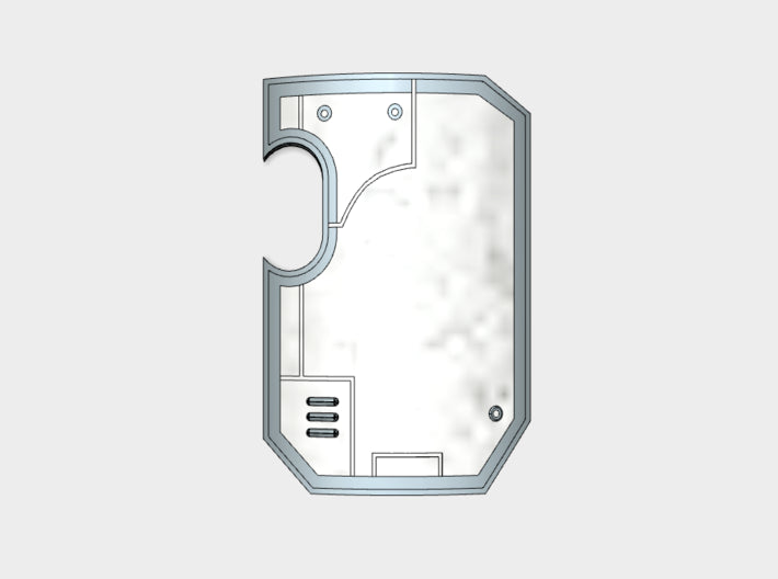 10x blank - Marine Boarding Shields 3d printed
